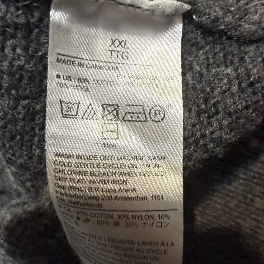 Vintage Banana Republic Mens Fisherman Sweater Size 2XL Cable Knit Wool Nylon